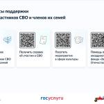 Сервисы поддержки для участников СВО и членов их семей